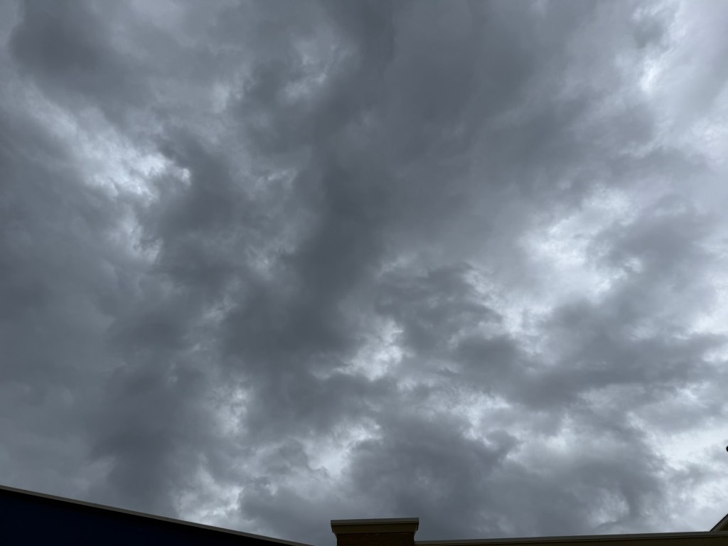 Dark textured rain clouds over Lee’s Summit, Missouri