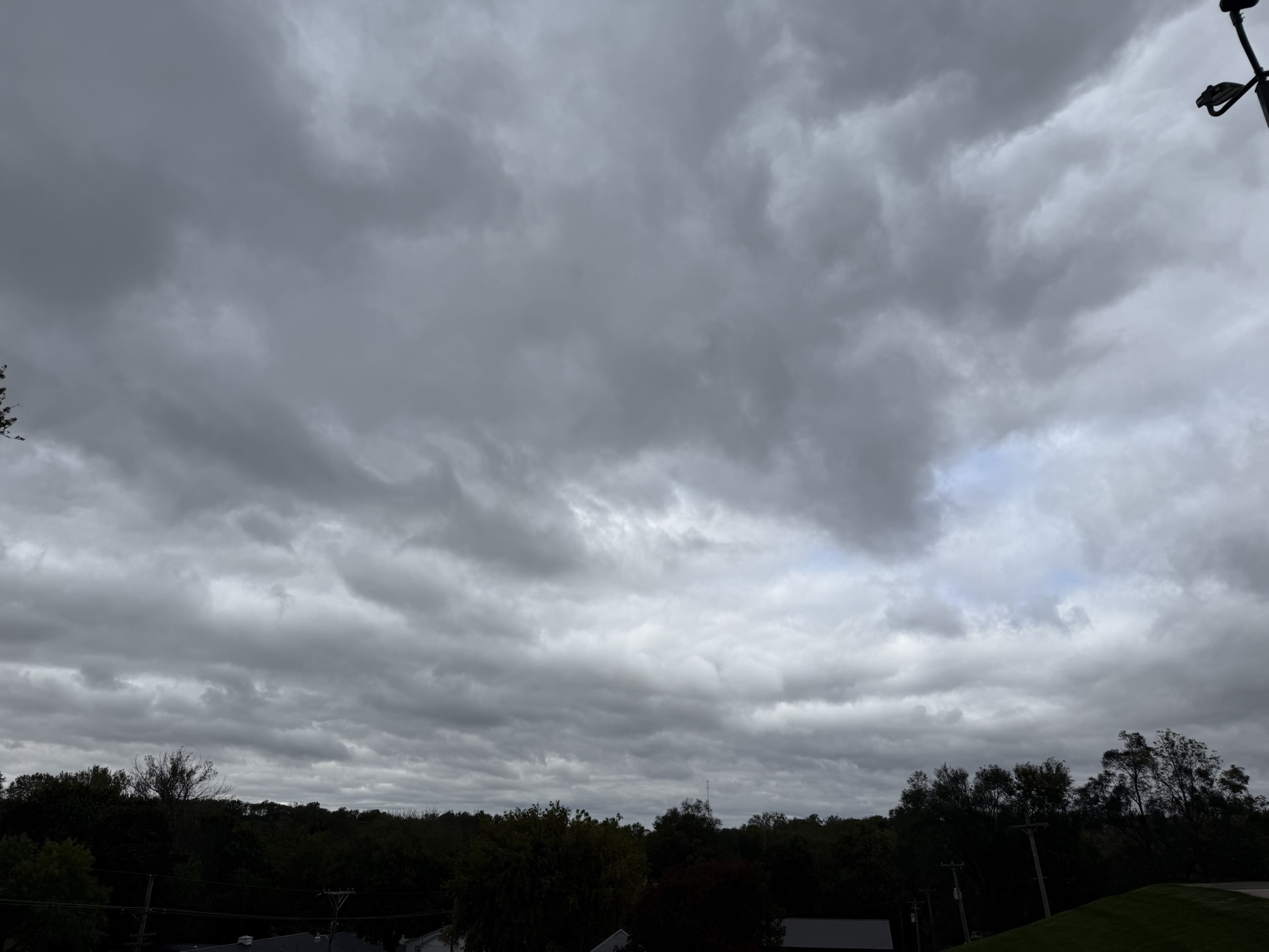 Dark layered clouds near Rock Port Missouri